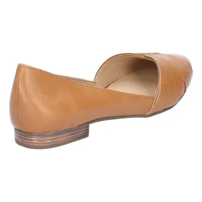 (Brown, (Adults')) Hush Puppies Marley Ballerina Leather Women's Tan Flats