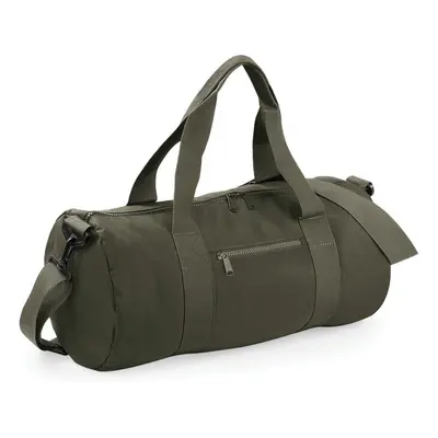 (One Size, Military Green/Military Green) Bagbase Plain Varsity Barrel / Duffle Bag (20 Litres) 