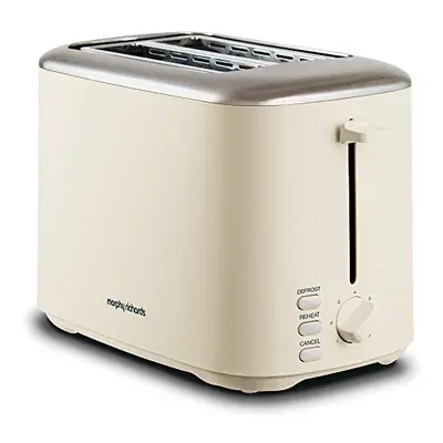 Morphy Richards Equip Cream Slice Toaster - Defrost And Reheat Settings - Slot - Stainless Steel