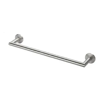 Mitred Bathroom Single Towel Rail Concealed Fix 400mm Centres Satin Steel