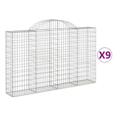 (200 x x 120/140 cm/ pcs) vidaXL Arched Gabion Basket Stone Basket Gabion Retaining Wall Galvani