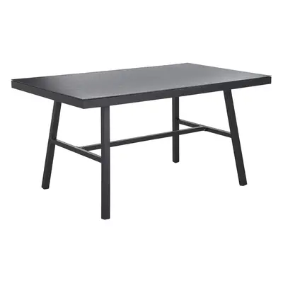 Garden Table Glass Black CANETTO