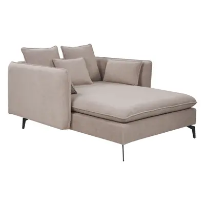 Fabric Chaise Lounge Taupe CHARMES