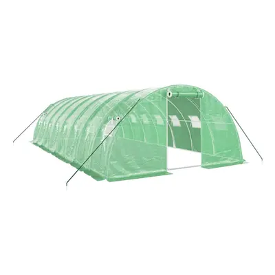 (green, x x m) vidaXL Greenhouse Plant House with Steel Frame Polytunnel Greenhouse White