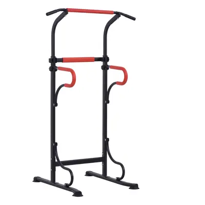 HOMCOM Steel Multi-Use Exercise Power Tower Station Adjustable Height w/ Grips