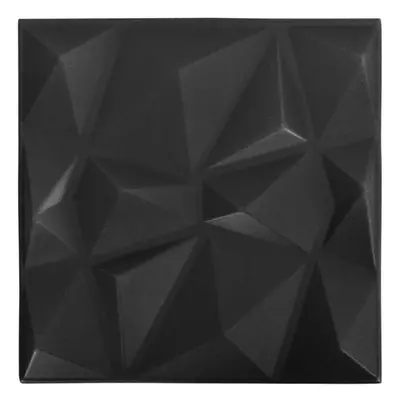 (diamond black, 24) vidaXL 3D Wall Panels Self-adhesive Wall Panel Decor Wallpaper Wall Covering