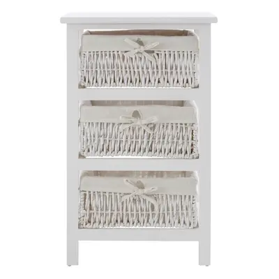 Premier Housewares Maize Baskets White Storage Unit