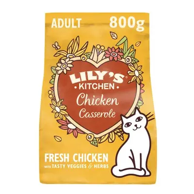 Lily's Kitchen Natural Adult Dry Cat Food Chicken Casserole Grain-Free Recipe x 800g