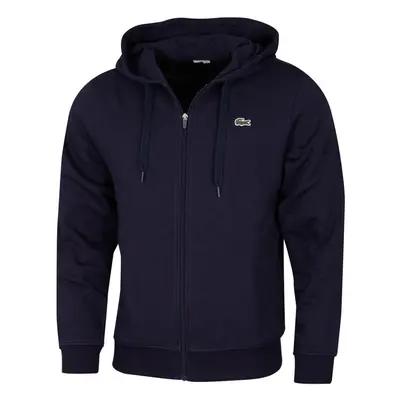 (L, Navy) Lacoste Mens Sport Lightweight Drawstring Full Zipped Hoodie Hoody