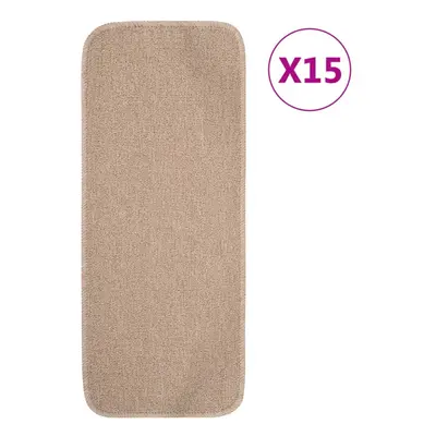 (beige, x cm) vidaXL 15x Anti Slip Stair Mats Rug Rectangular Multi Colours 60x25/75x20cm