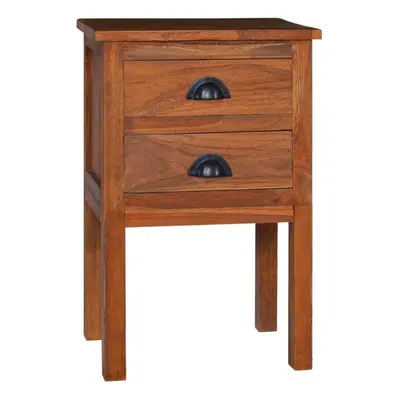 vidaXL Solid Teak Wood Bedside Cabinet Nightstand Coffee Table Home Furniture