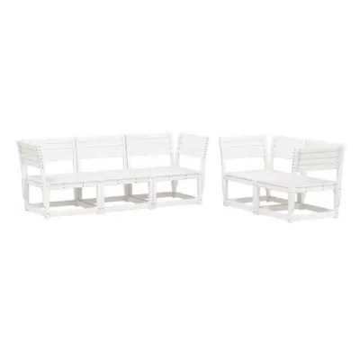 vidaXL Garden Sofa Set Piece Outdoor Sofa Corner Sofa White Solid Wood Pine