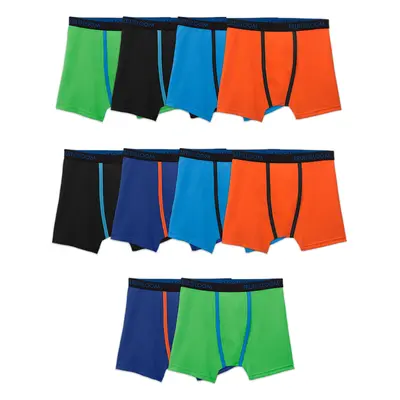 Fruit of the Loom Breathable Boxer Briefs, Boy-10 Pack-Micro Mesh, X-Large