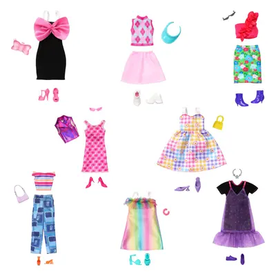 Clothes, Doll Fashion Pack with Pieces of Clothing, Accessories and Pairs of Shoes for 65+ Uniqu