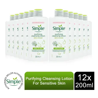 Simple Kind To Skin Purifying Cleansing Lotion, 12x200ml