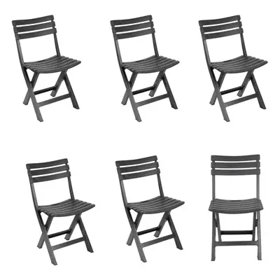 (6Pc Set) Collapsible Outdoor Folding Garden Chair