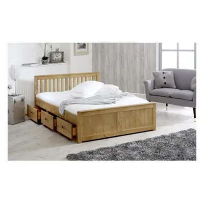 (Double, Waxed) Mission Wooden Bed