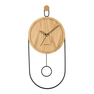 Karlsson Swing Pendulum Wall Clock - Light Wood