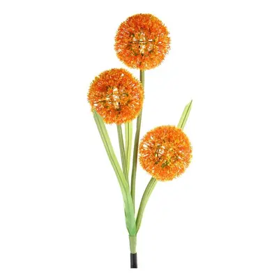 (Orange) Dandelion LED Optical Fiber Solar Power Outdoor Light Lamp