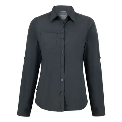 (8 UK, Carbon Grey) Craghoppers Womens/Ladies Expert Kiwi Long-Sleeved Shirt