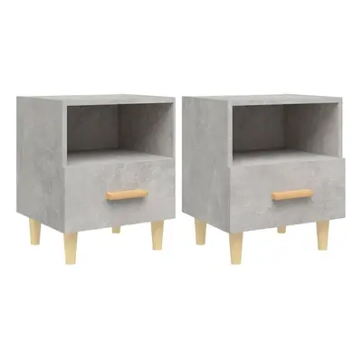 (concrete grey, 2) vidaXL 1/2x Bedside Cabinet Drawer Cabinet Home Telephone Stand Multi Colours