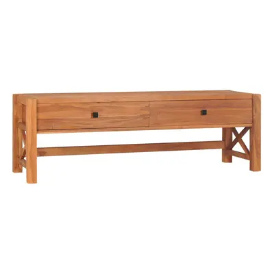 vidaXL Desk with Drawers 140x40x45 cm Recycled Teak Wood Work Console Table