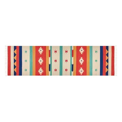 Cotton Kilim Runner Rug x cm Multicolour MARGARA