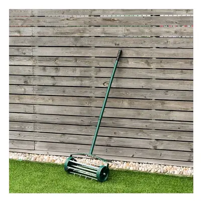 Garden Lawn Aerator Roller Rolling Push Tine Spike Soil Lawn Aerator