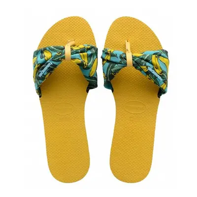 (39/40 UK 6-7) HAVAIANAS FLIP FLOP YOU SAINT TROPEZ GOLD YELLOW