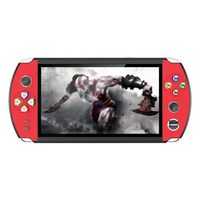 (Red) 7.1-Inch Large Screen Handheld Game Player Portable Video Console