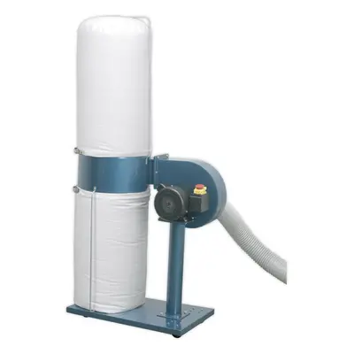 230V Dust & Chip Extractor - 1hp Mobile Workshop Extractor - 2m x 100mm Ducting