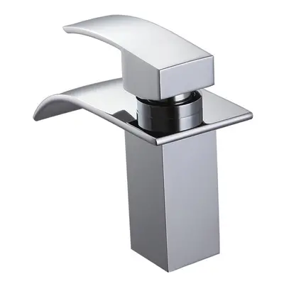 Bathroom Waterfall Sink Faucet Single Lever Mixer Tap Hot Cold Brass Faucets