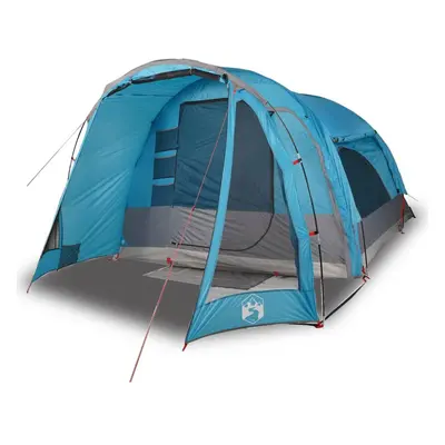 (Blue) vidaXL Family Tent 6-Person Outdoor Lightweight Tent Camping Tent Waterproof