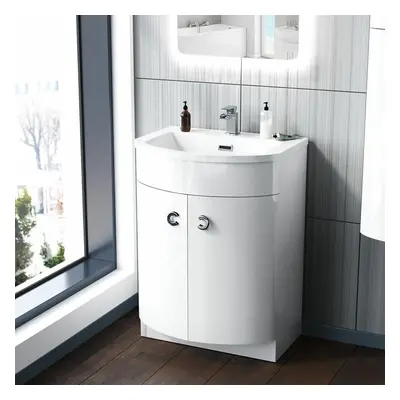 Nes Home Freestanding Modern Basin Vanity Unit 600mm