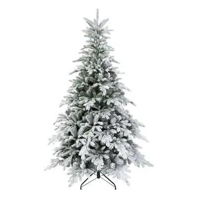 HOMCOM Ft Artificial Christmas Tree with Realistic Snow Branches, LED Lights