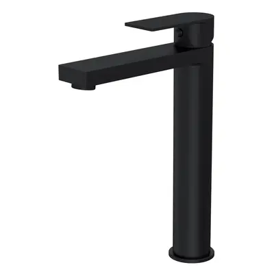 Contemporary Tall Mono Basin Mixer Tap - Matt Black