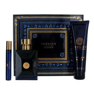 Versace Dylan Blue Pcs Set For Men: 3.4 Eau De Toilette Spray + 0.3 Oz Eau De Toilette Spray + O