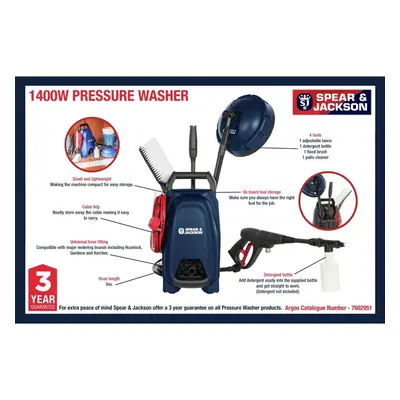 Spear & Jackson Pressure Washer - 1400W