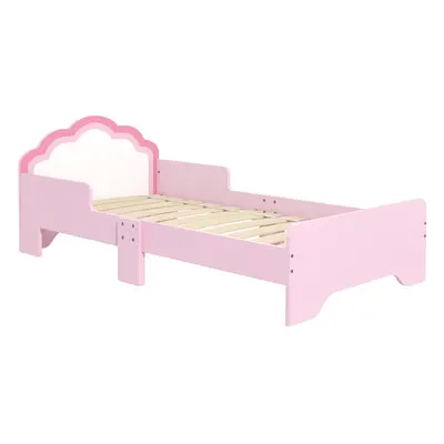 ZONEKIZ Toddler Bed Frame, Cloud-Designed Princess Bed, x x 55cm - Pink