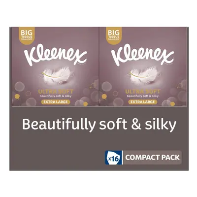 Kleenex Ultra Soft Extra large Tissue in Compact Boxes - Our Softest Tissue - Supremely Soft And