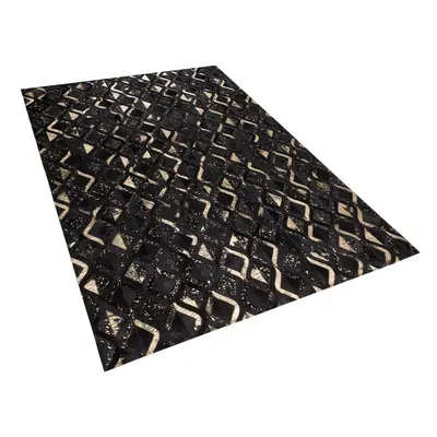 Area Rug x cm Black and Beige DEVELI