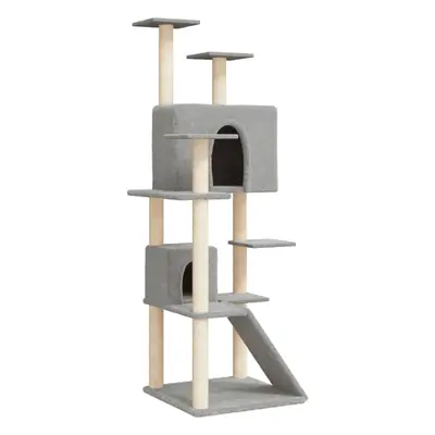 (light grey) vidaXL Cat Tree with Sisal Scratching Posts cm Cat Climber Multi Colours