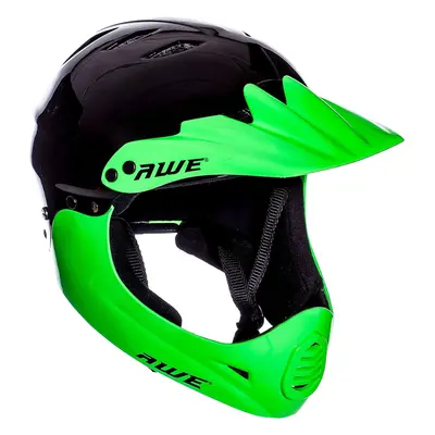 AWE AWEBlaze Junior 16+ /Adult BMX/Bike Full Face Helmet Black/Green Medium 56-58cm CE EN1078 Ap