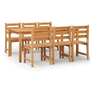 (180 cm table length, 6x chair + table) vidaXL Solid Wood Teak Garden Dining Set Dining Table Ch