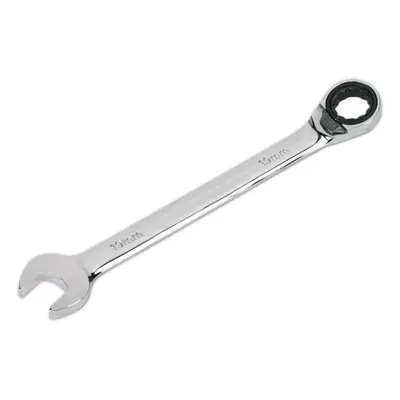 19mm Reversible Ratchet Combination Spanner - Chrome Vanadium Steel Wrench