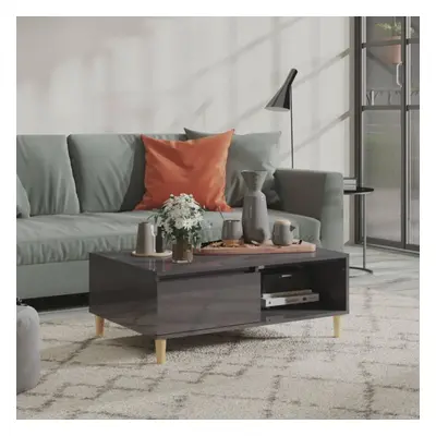 vidaXL Coffee Table High Gloss Grey Chipboard Living room Furniture Table