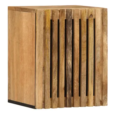 (natural, solid rough mango wood) vidaXL Bathroom Wall Cabinet Hanging Cabinet Wall Storage Cupb