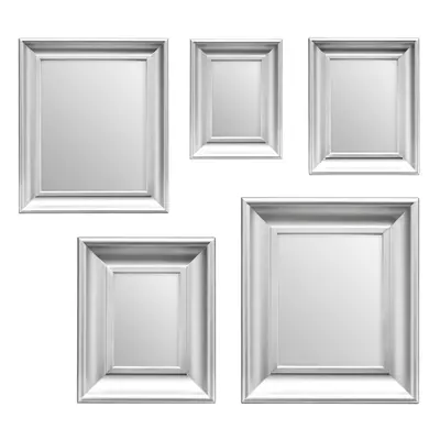 Premier Housewares Silver Frame 5pc Mirror Set