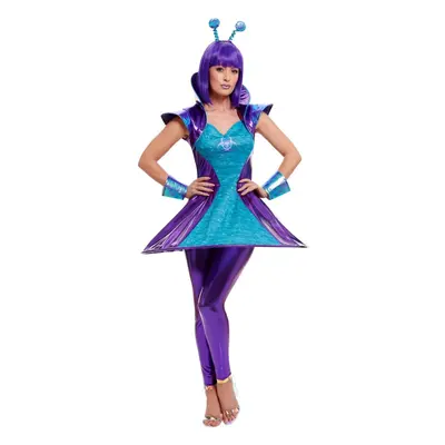 Womens Alien Lady Fancy Dress Costume Size