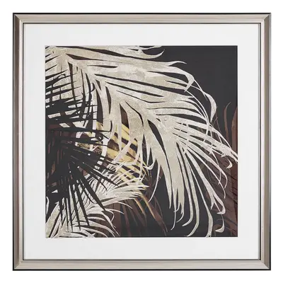 Framed Wall Print TOGBO Floral Motif x cm Dark Brown